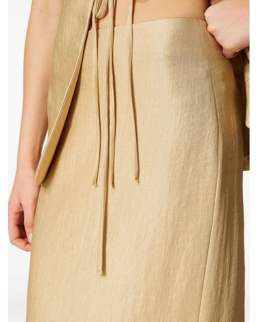 Twinset Rok Met Split in het Natural