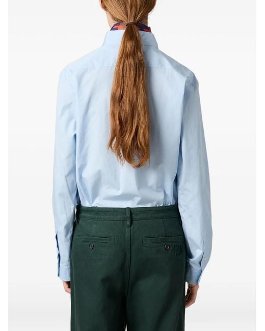 Miu Miu Blue Poplin Shirt