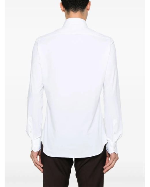 Xacus White Spread-Collar Shirt for men