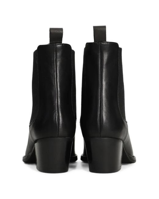 Julie Dee Black Elasticated Side-Panel Chelsea Boots