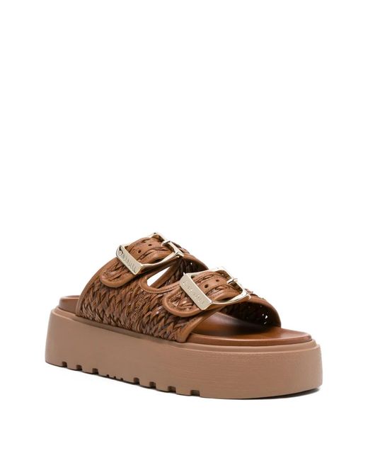 Casadei Brown Birky Suncity Sandals