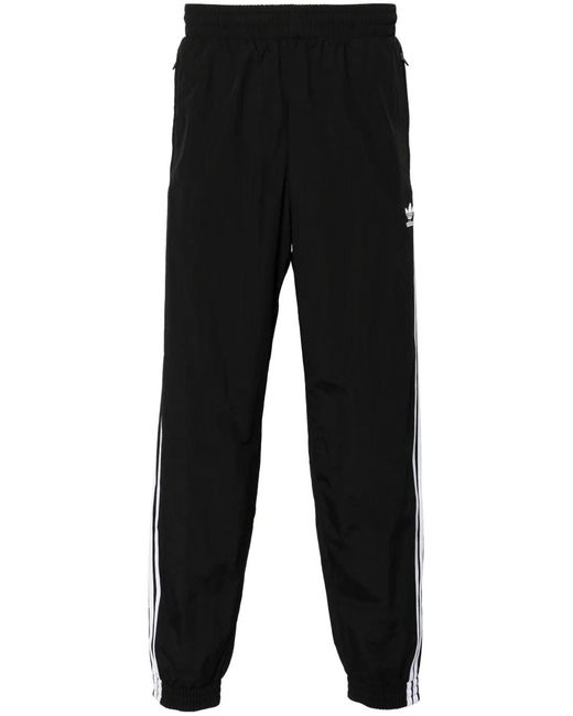 Adidas Black Trefoil-Embroidered Recycled Polyamide Track Pants for men