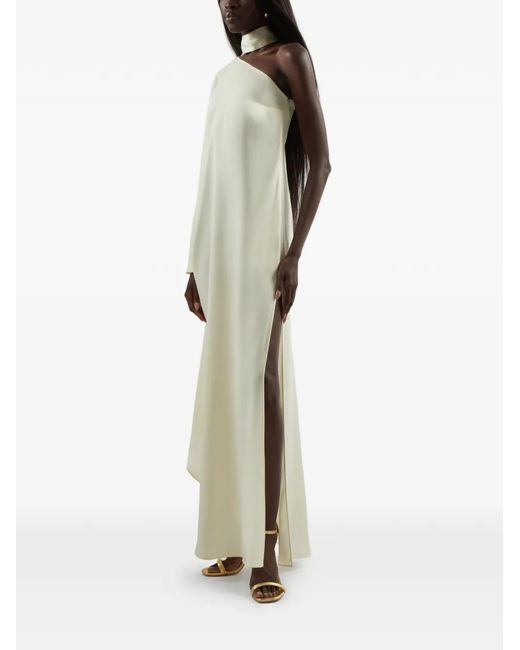 Taller Marmo Natural Florinda One-Shoulder Slit Dress