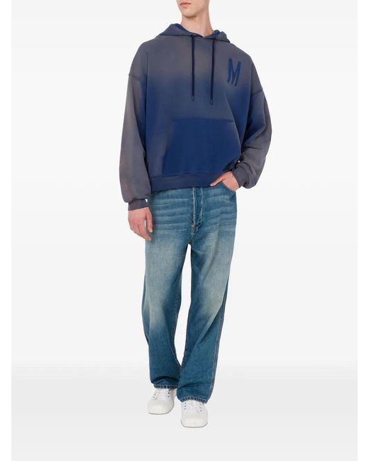 Moschino Blue Gradient-Effect Hoodie for men