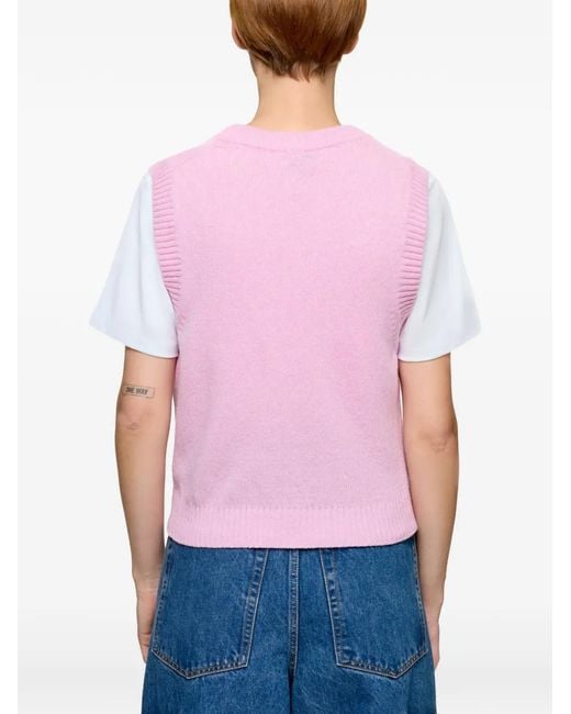 Ganni Pink Wool Vest