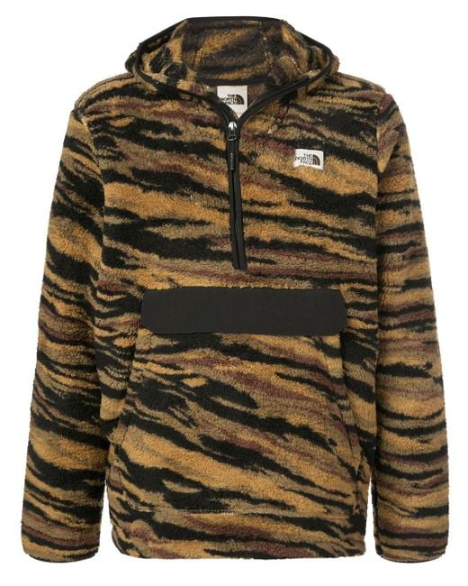 The North Face Yellow Campshire Tiger-stripes Hoodie for men