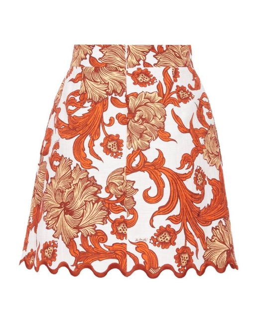 Minifalda Baia con estampado floral LaDoubleJ de color Red