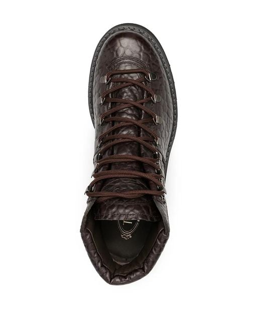 Tod's Black Lace-Up Ankle Boots for men