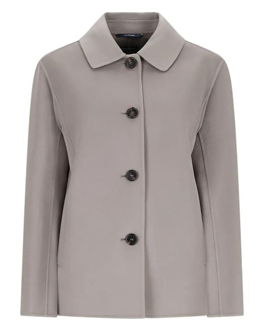 Max Mara Jas Met Enkele Rij Knopen in het Gray