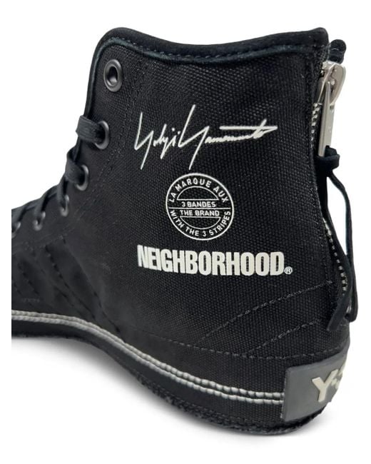 Y-3 X Neighborhood Sneakers mit Reißverschlussdetail in Black für Herren