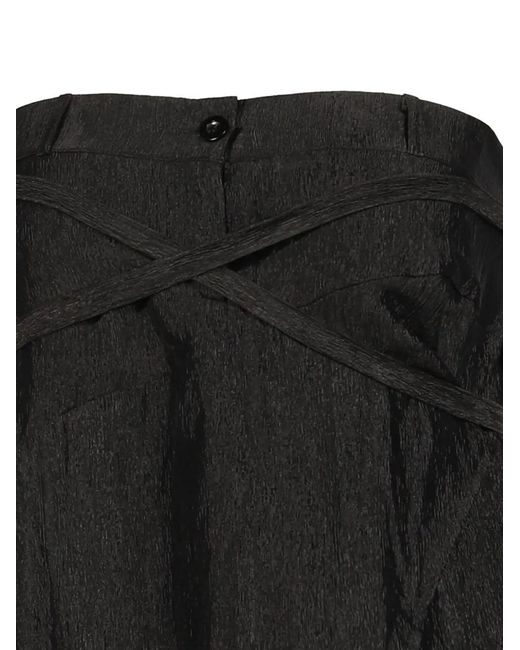 BOHEMSEO Black Draped Asymmetric Mini Dress