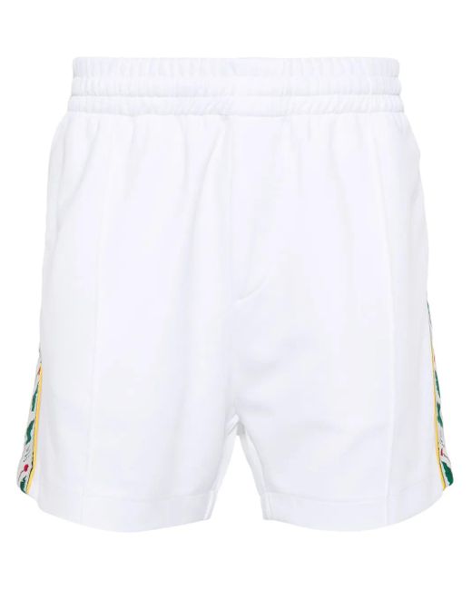 Casablanca White Logo-Embellished Jersey Shorts for men