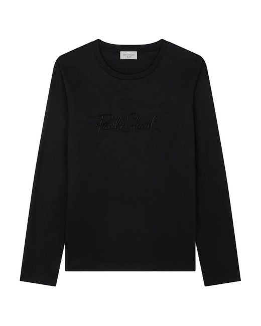 Paul & Shark Black Logo-Embroidered Cotton T-Shirt