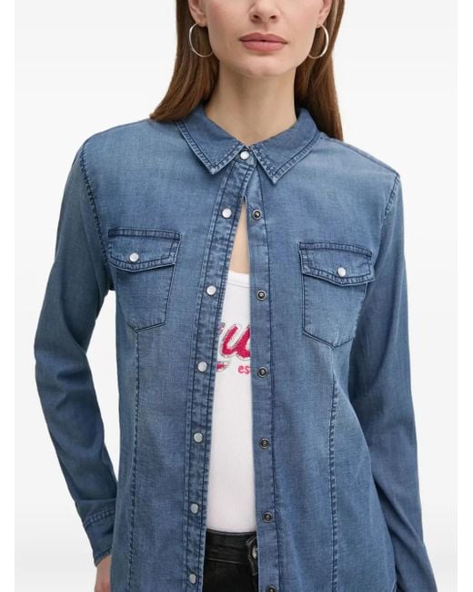 Guess Blue Denim Shirt