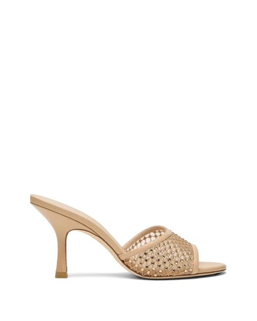 Stuart Weitzman Natural Bareitall Mules