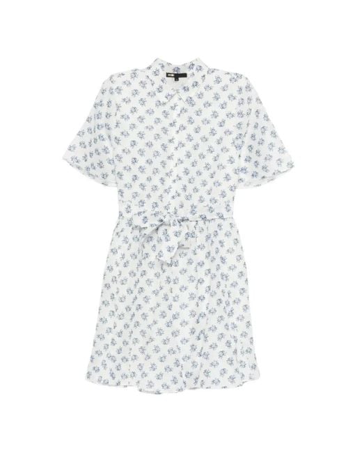 Maje White Jacquard Print Maxi Dress