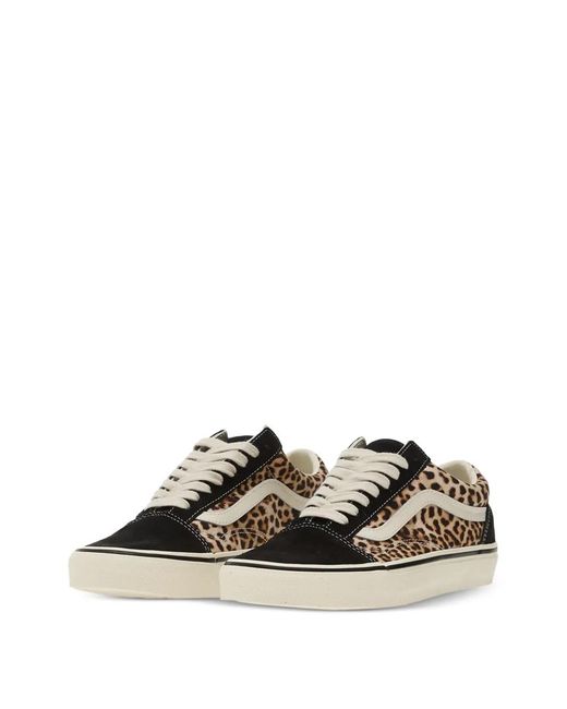 Vans White Old Skool Leopard-Print Sneakers