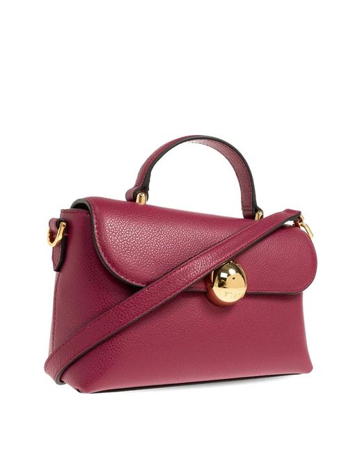 Furla Purple Sac Cabas En Cuir