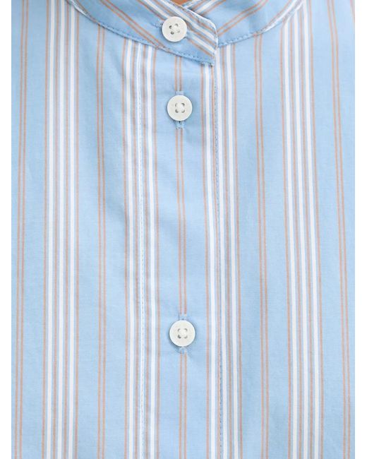 Marc O' Polo Blue Striped Drawstring-Hem Top