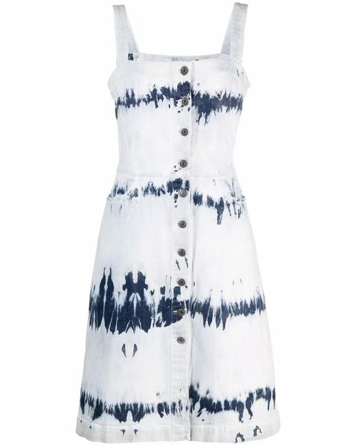 Stella McCartney Blue Tie-Dye Cotton Dress