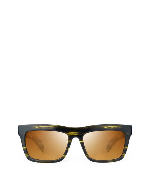 Bugatti Brown Tortoiseshell-Effect Rectangle-Frame Sunglasses for men