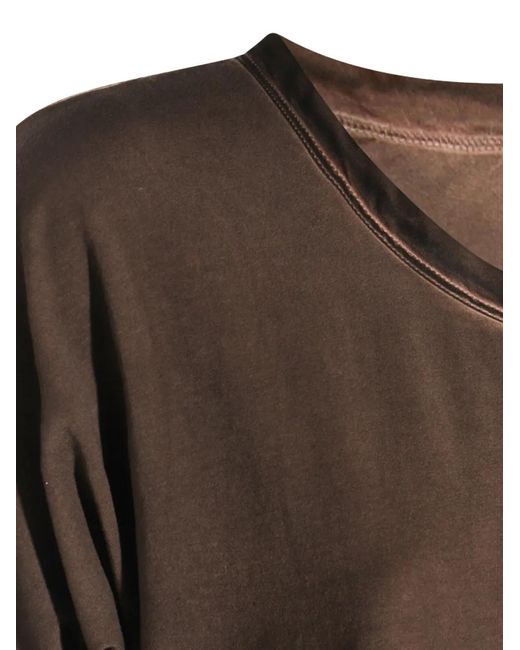 Uma Wang Brown Peplum-Hem Dress