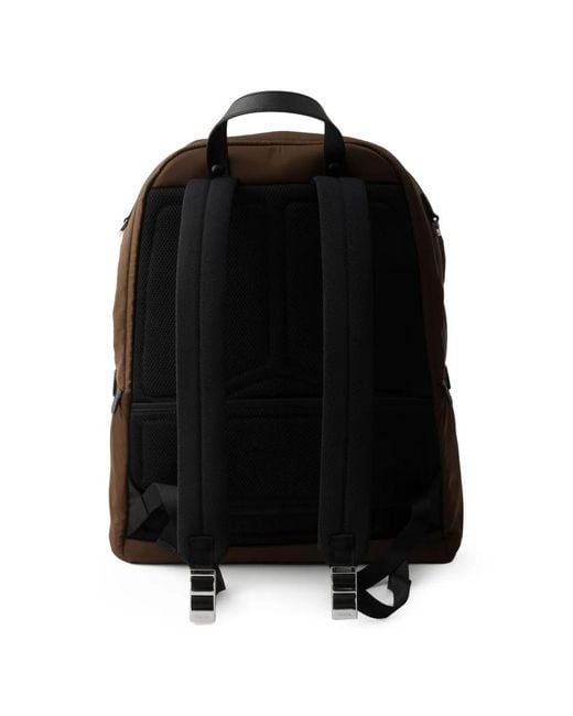Prada Black Re-Nylon And Saffiano Leather Backpack for men