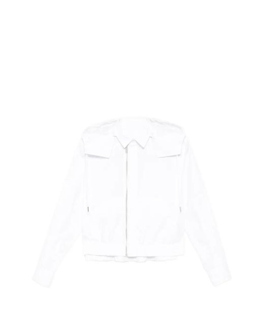 Sacai White Hooded Panelled Jacket