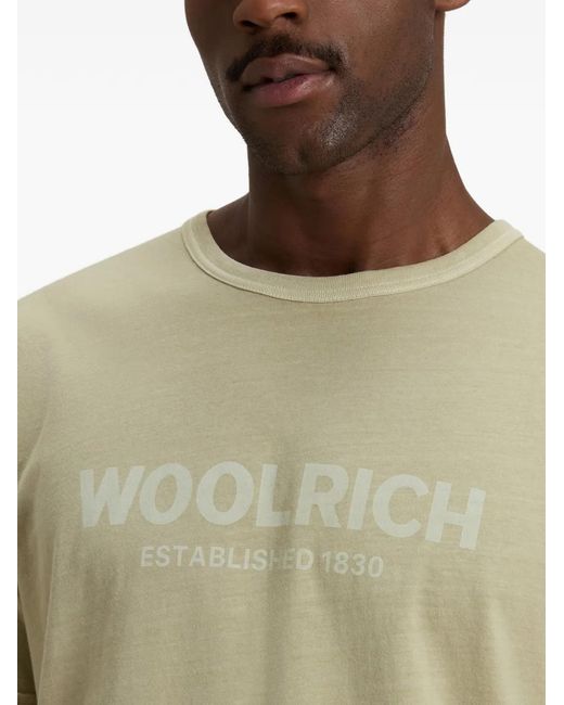 Woolrich Natural Logo T-Shirt for men