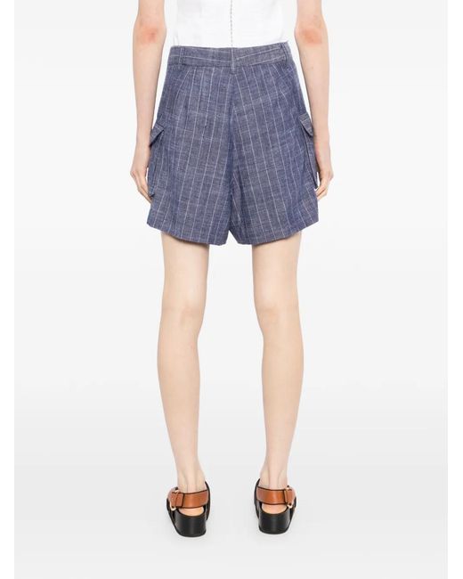 BLAKLACE Purple Prinstripes Cargo Shorts