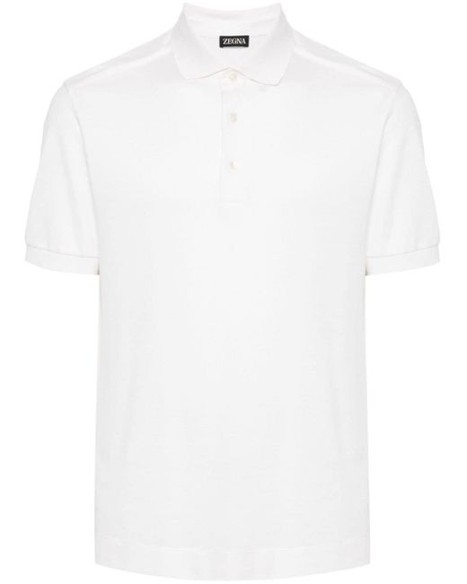 Zegna Poloshirt mit kurzen Ärmeln in White für Herren