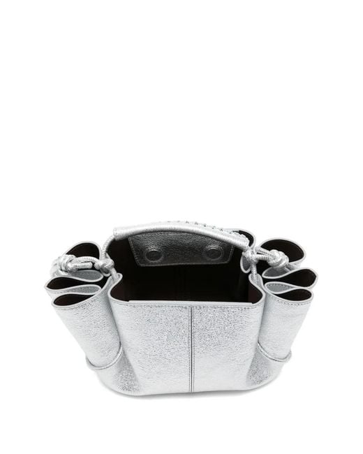 Hereu White Mini Arta Knotted-Handle Shoulder Bag