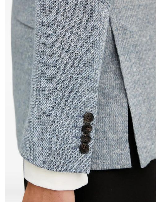 Hackett Gray Notched-Lapels Blazer for men