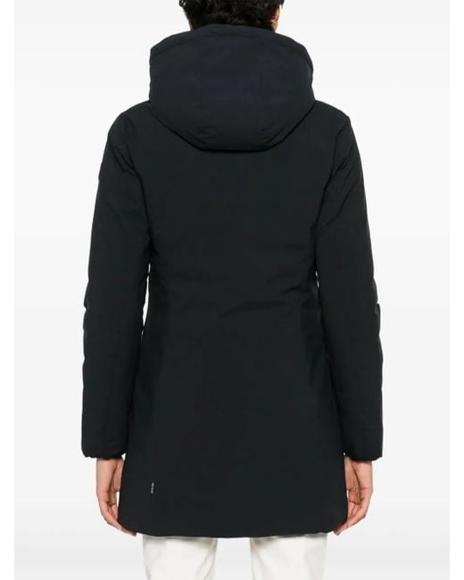 Save The Duck Black Rachel Hooded Zip-Up Coat