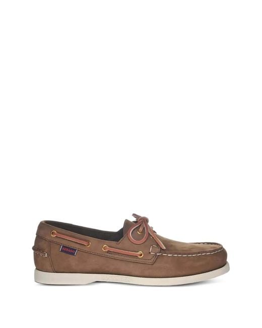 Sebago Brown Portland Boat Shoes for men