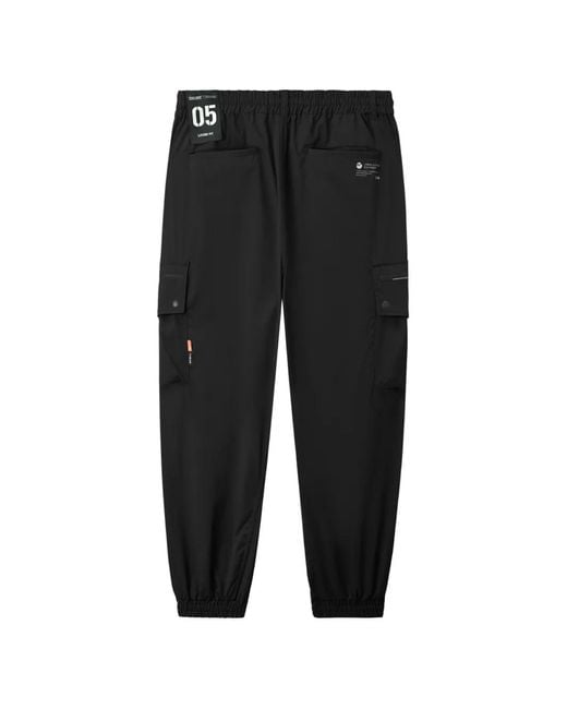 Izzue Black Multi-Pocket Cargo Pants for men