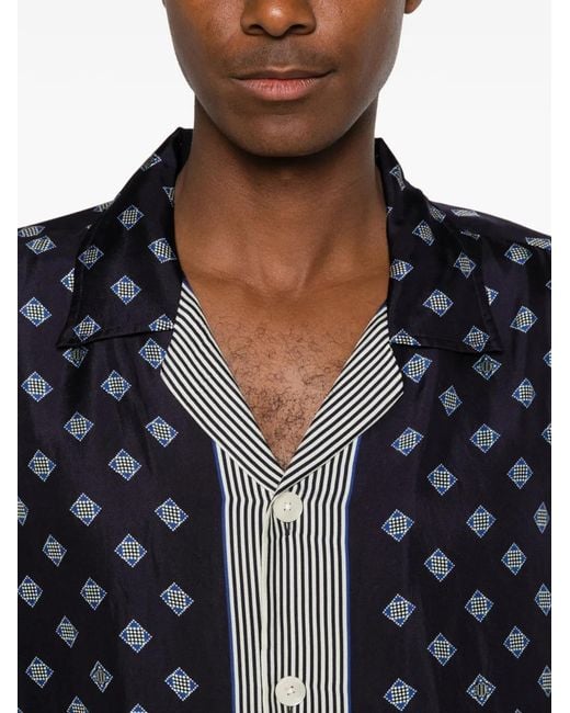 Bode Blue Foyer Diamond Shirt for men