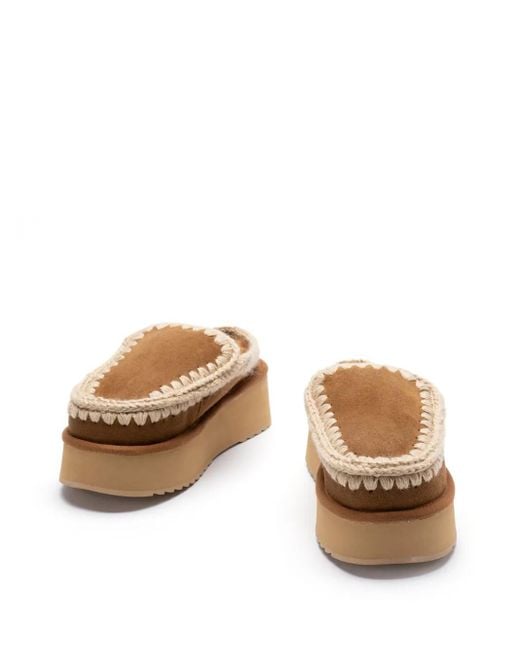Mou Brown Bold Slippers