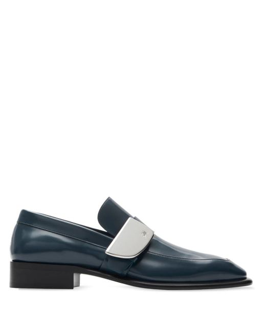 Burberry Blue Shield Leather Loafers for men