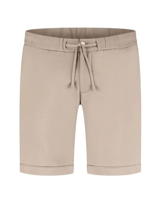 STEFAN BRANDT Natural Jon Drawstring Piedra Shorts for men