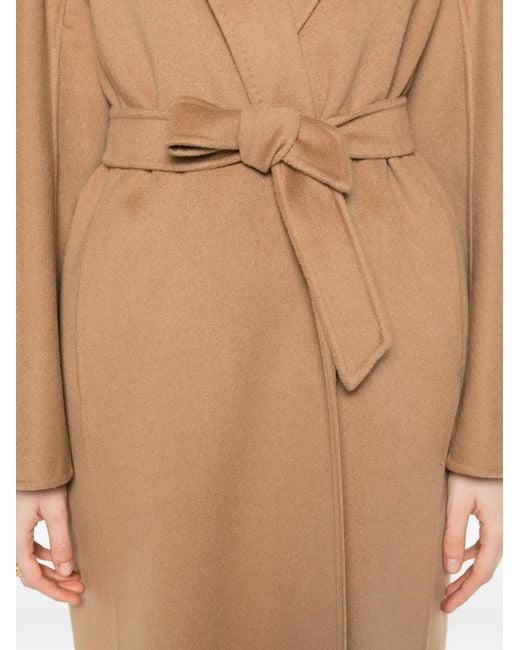 Max Mara Brown Aceri Tie-waist Coat