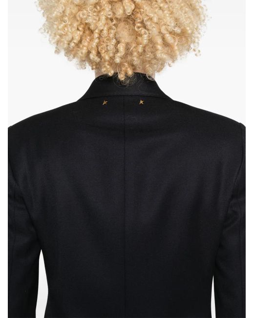 Golden Goose Deluxe Brand Black Double-Breasted Jacket With Flap Pockets