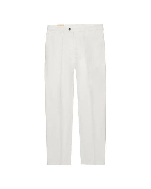 Fortela White Kent Back-Pocket Trousers for men