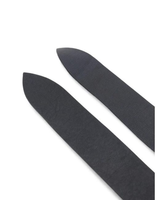 Cortana Black Grained-Effect Belt