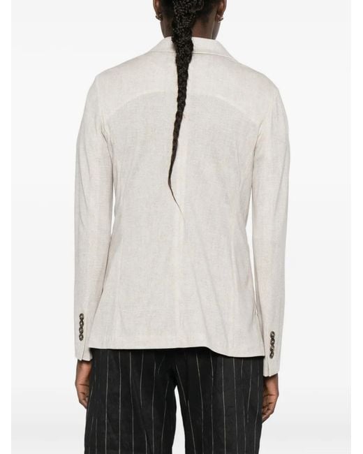 Circolo 1901 White Single-Breasted Blazer