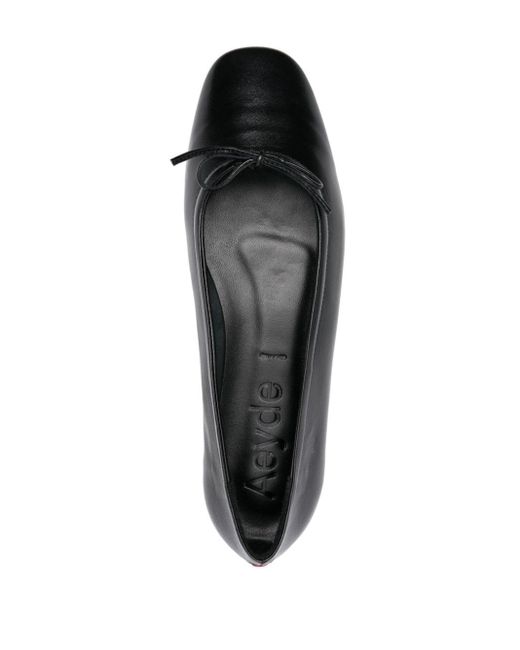 Aeyde Delfina Leather Ballerina Shoes in Black Lyst