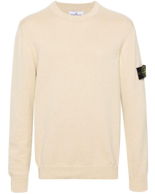 Stone Island Natural Compass-badge Cotton Jumper for men