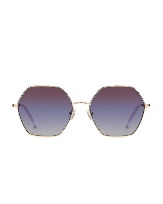 Gafas de sol hexagonal con efecto degradado Boss de color Purple