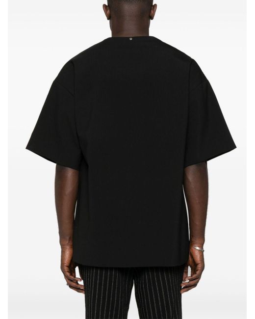 OAMC Black Zip-detail T-shirt for men