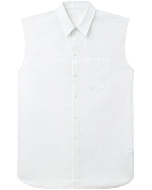 Camisa de popelina sin mangas Helmut Lang de hombre de color White